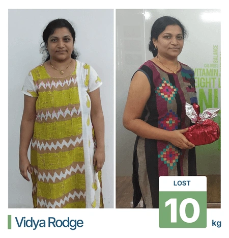 Weight loss results achieved with the best nutritionist in Pune