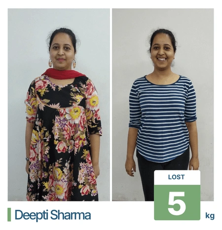 Weight loss results guided by professional dietitians in Pune