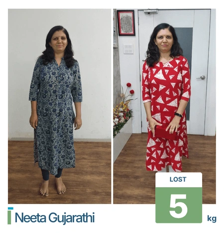 Weight loss results guided by professional dietitians in Pune